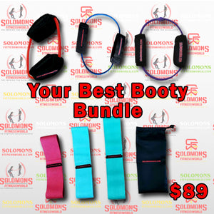 YOUR BEST BOOTY BUNDLE  ! 3 Ankle Bands and 3 Booty Bands Pack FREE BOOK & SHIPPING